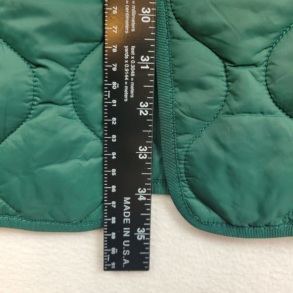 Coldwater Creek Womens Puffer Vest Green Quilted Longline Full Zip Size M 605759 - Picture 4 of 14